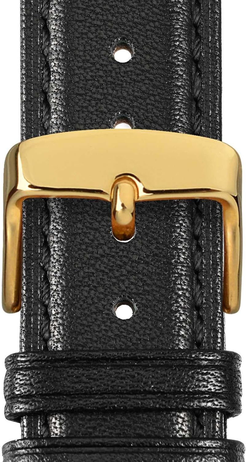 Correa Reloj Cuero Vintage 20mm Hombres Mujeres Hebilla Oro Negro Accesorios