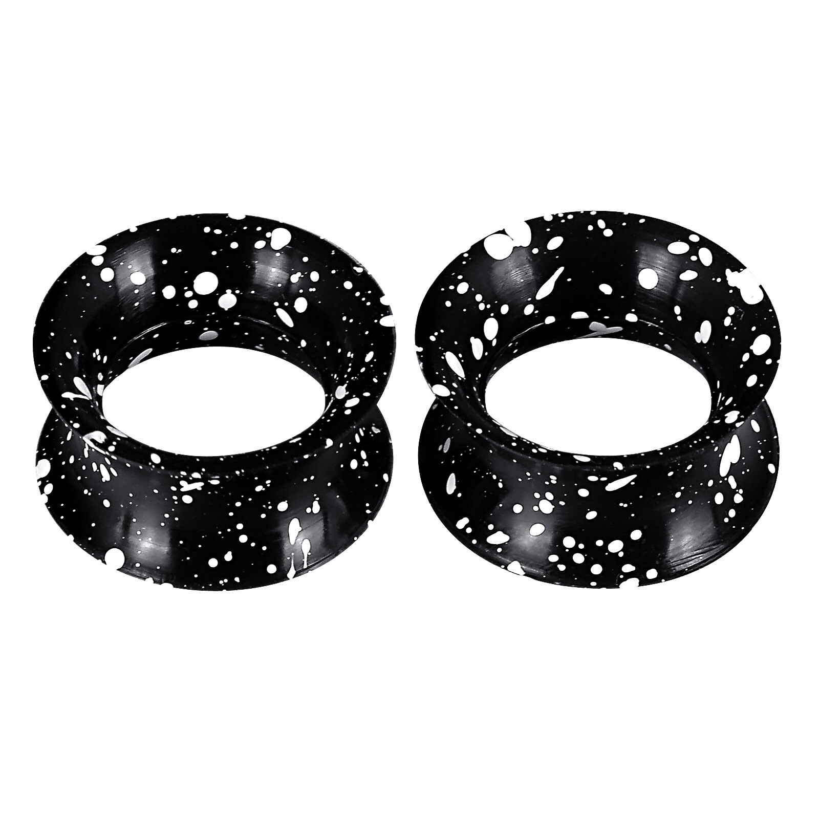 2Pcs Ultra Thin Ear Tunnel Plugs Hollow Silicone Ear Gauge Expander Soft Earlets