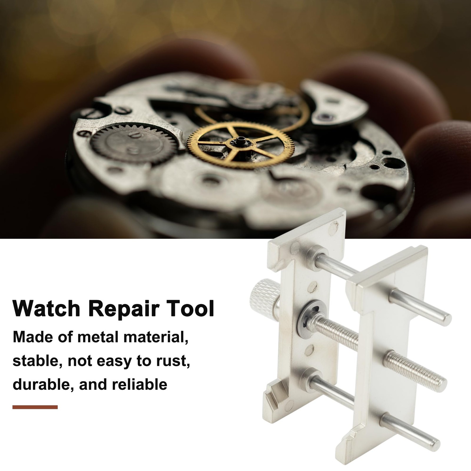 3pcs Watch Movement Holder Metal Reversible Movement Holder Watchmaker Repair…