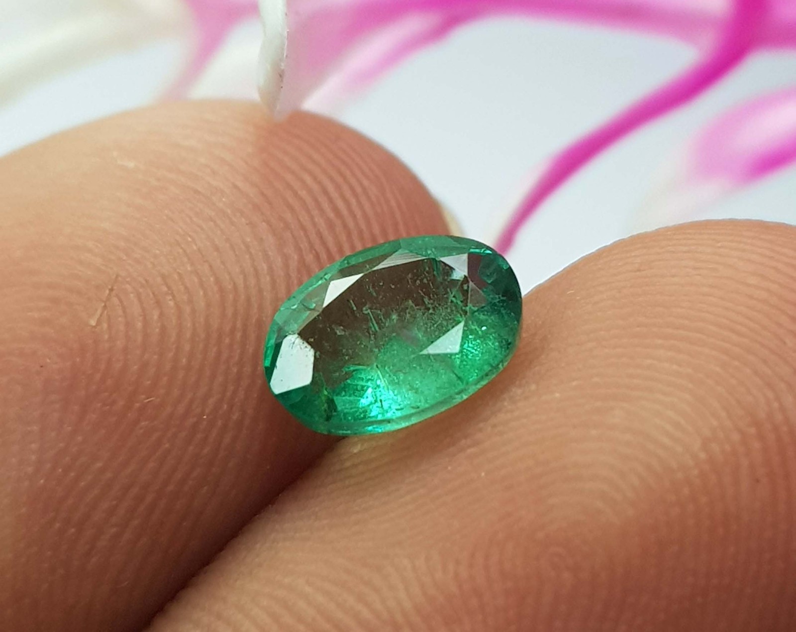2.08 Ct Natural Emerald Oval Cut Rich Green Zambian Mines Top Quality Gemstone