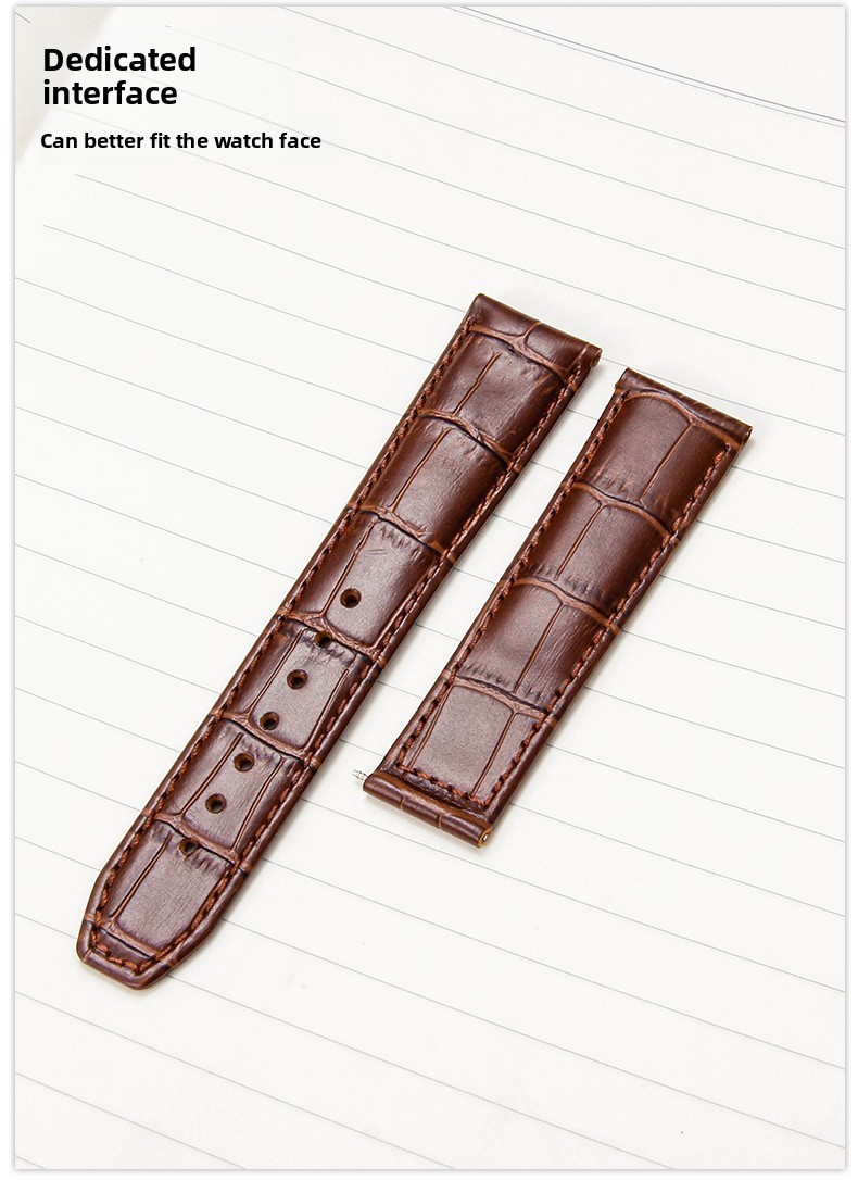 Quality Genuine Leather Watch Strap Mens Band 20 22mm for Maurice Lacroix Pontos