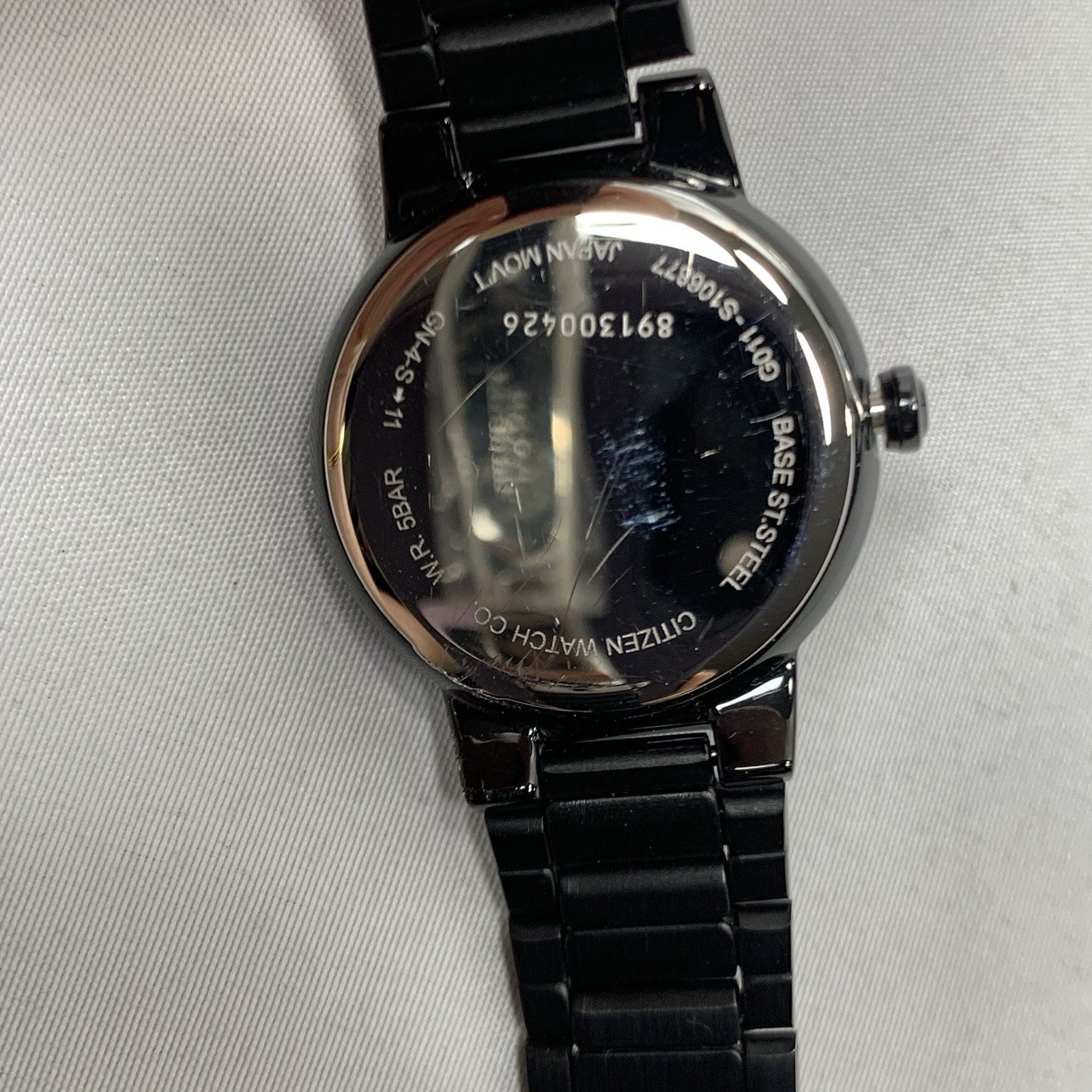 Citizen Quartz Watch Womens G011-S106877 Black Metal Bracelet Japan NEW BATTERY