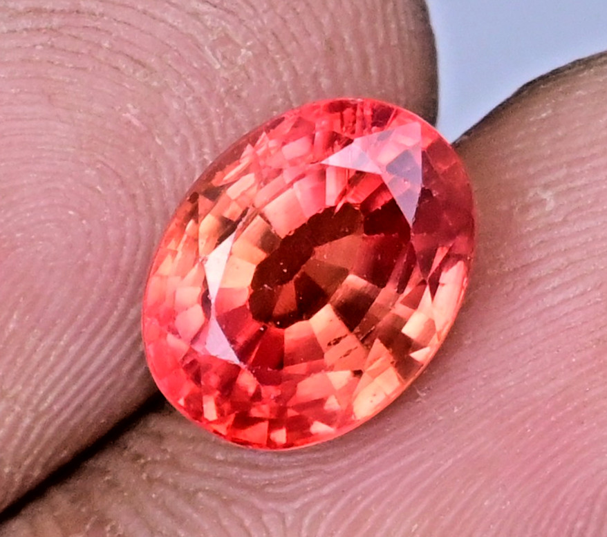 5.60 Ct Natural Myanmar Orange-Red Spinel Oval Cut Certified Gemstone