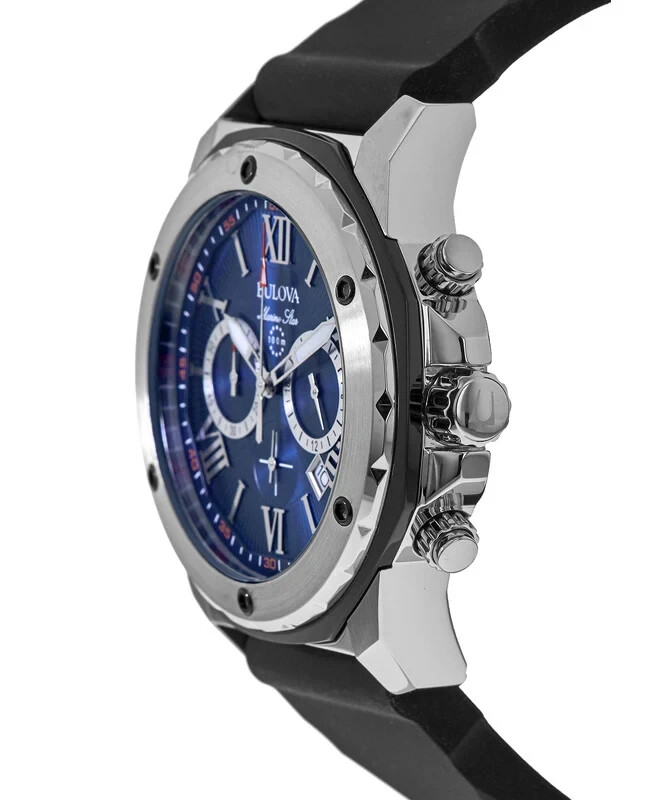 Bulova Marine Star 98b258 Band Rubber Wrist Watch for Men