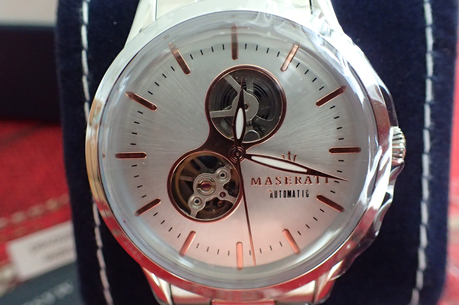 Maserati R8823125001 Men’s Tradizione White Dial Automatic Watch unique box/tag
