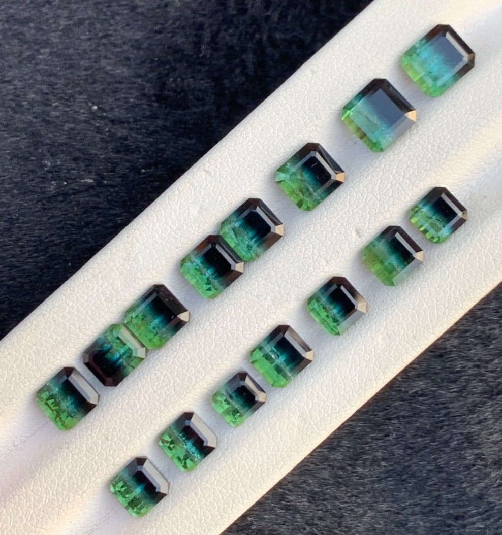 14.10ct beautifull natural tri colour tourmaline lot loose gemstone