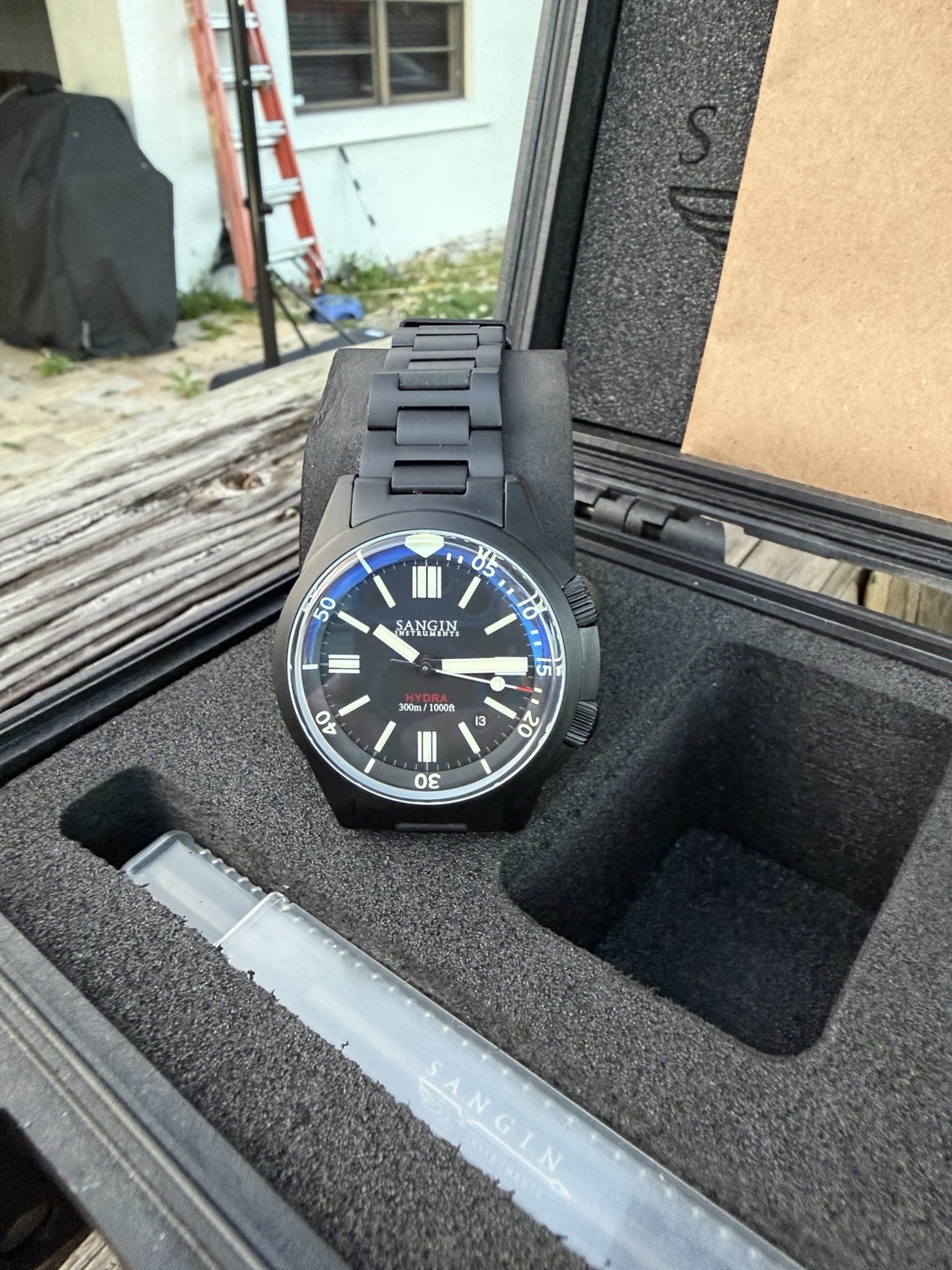 Sangin Instruments Hydra #555 Diver Wristwatch DLC LNIB
