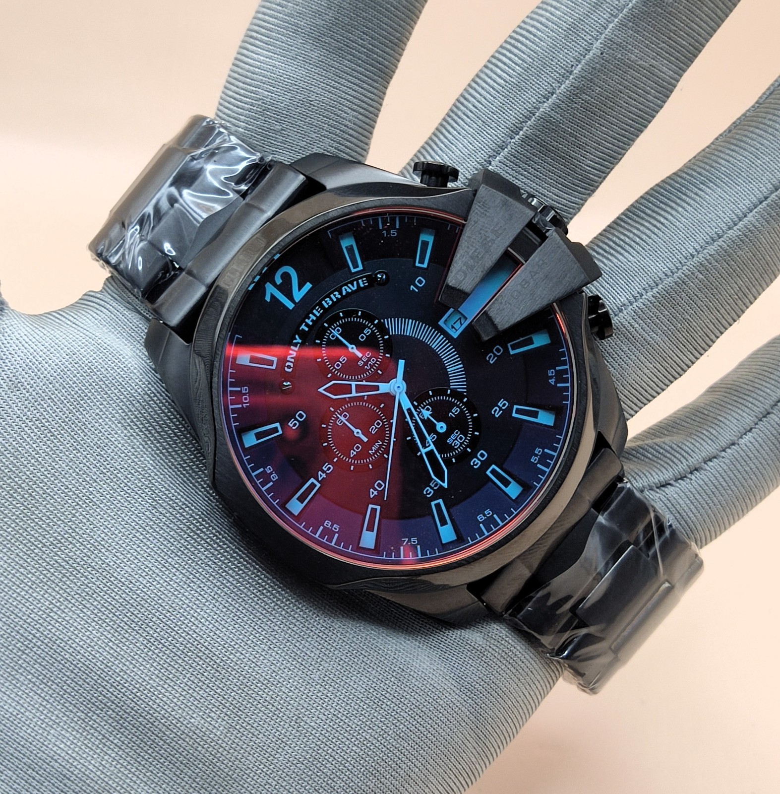Luxury Diesel Only The Brave 10 Bar Black Dial Refurbished Men’s Wrist Watch