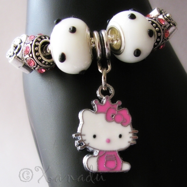 Pink Hello Kitty Princess European Charm Bracelet – Child, Small Sizes Available