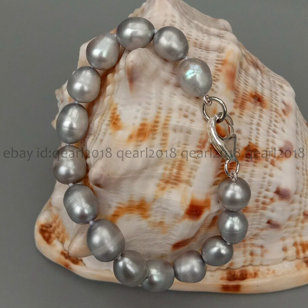 Natural White Black Gray Pink Purple Rice Cultured Pearl Beads Bracelet 7-8.5”