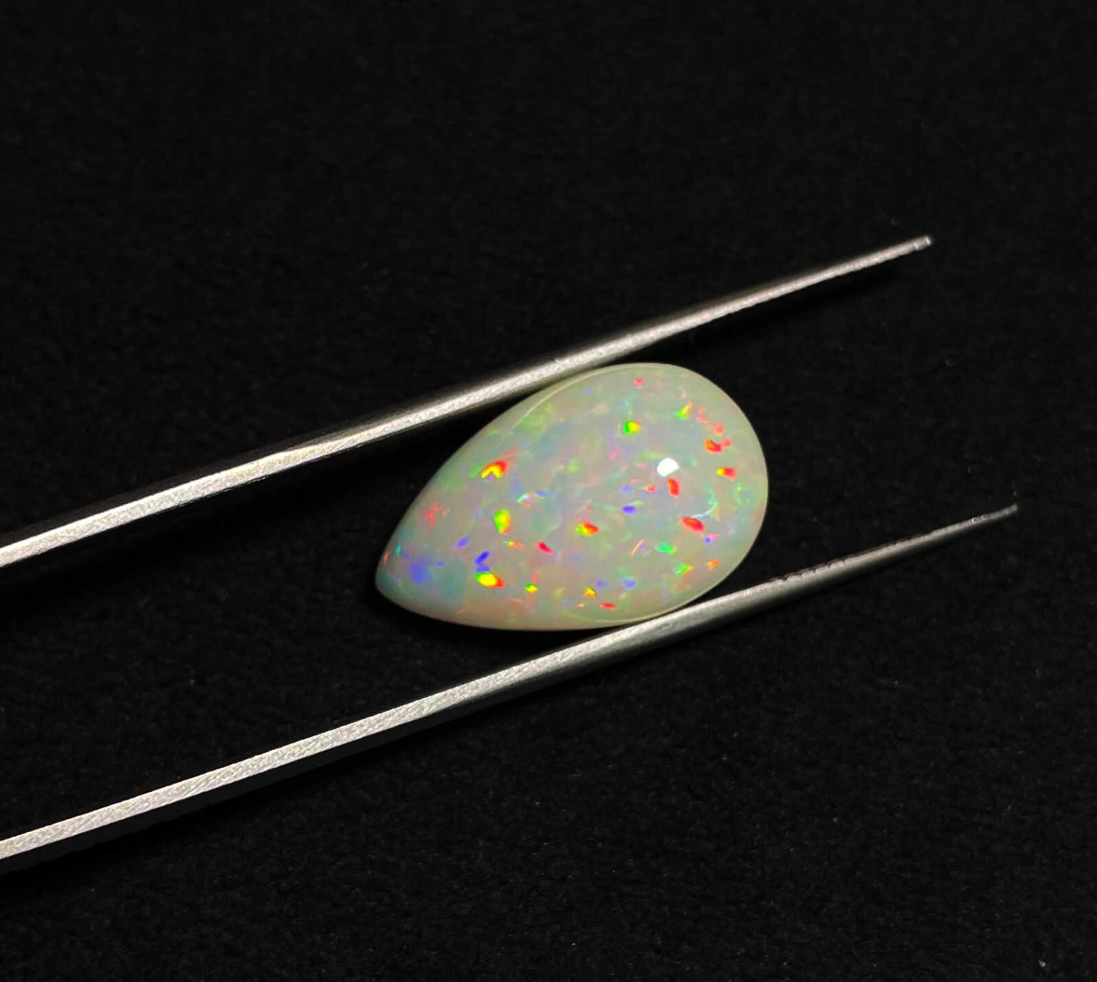 Natural Ethiopian Opal Pear Cabochon Loose Gemstone 13.50*21.90 MM 15 CT