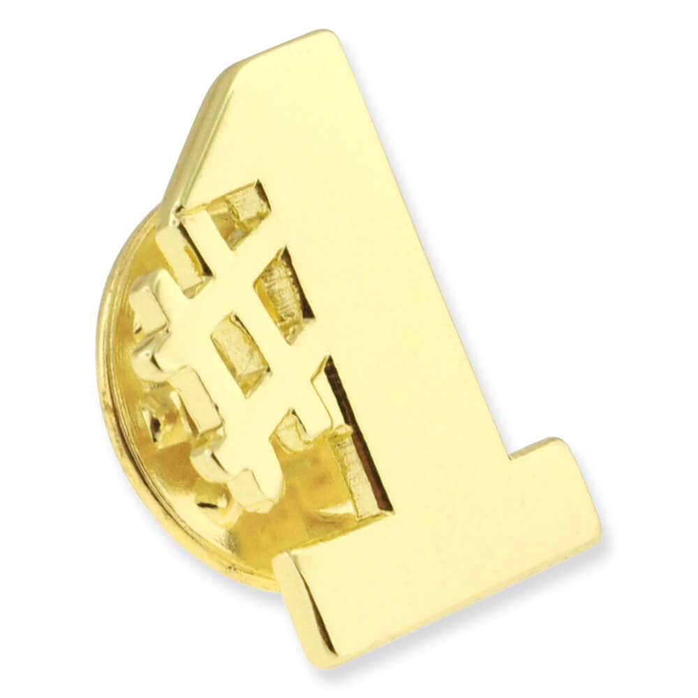 PinMart’s Gold Number One #1 Hashtag Lapel Pin