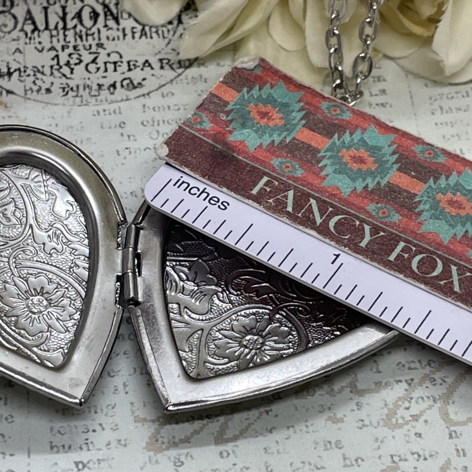Heart Silver Locket Cameo Hummingbird purple Necklace Photo Bride bridal wedding