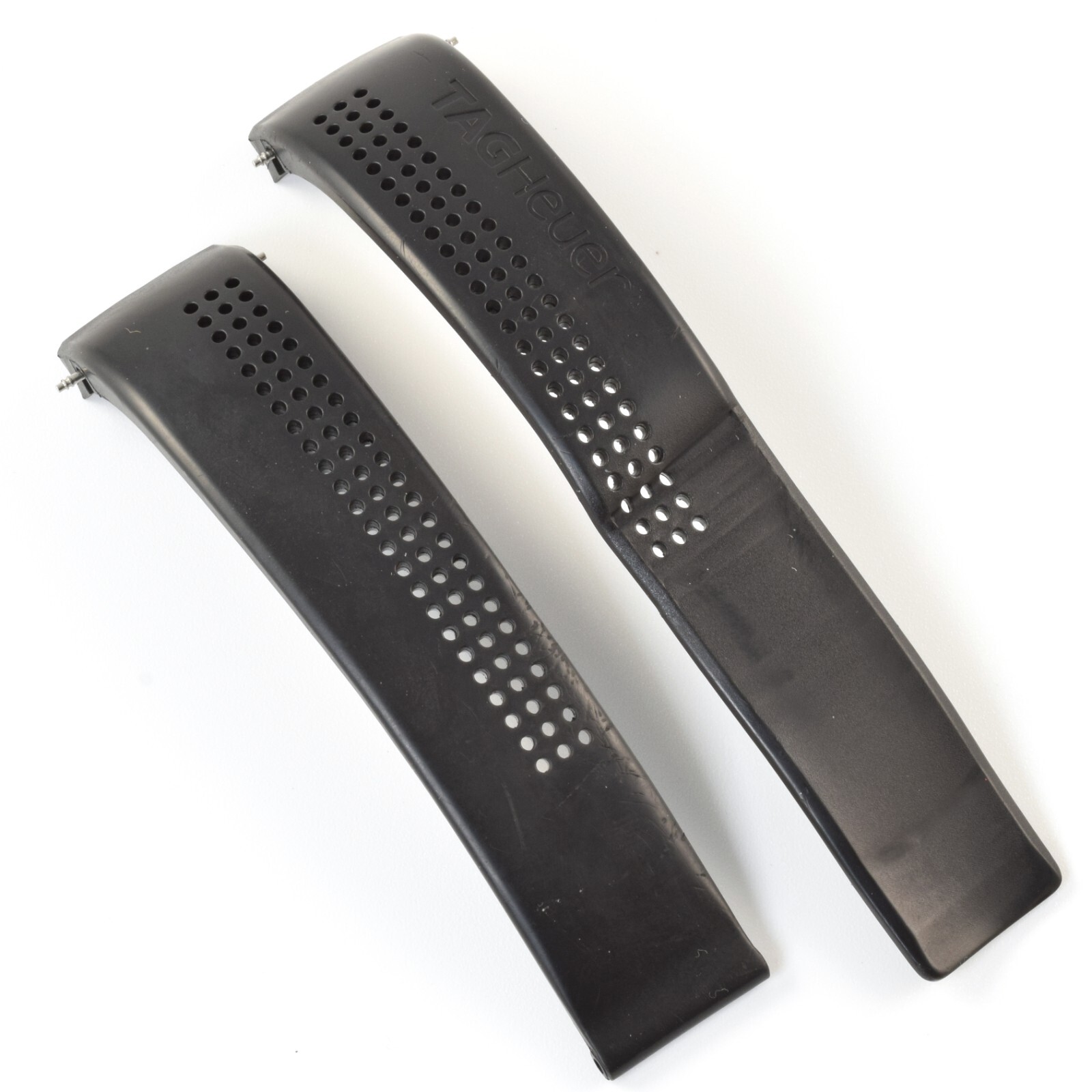 TAG Heuer Carrera 41mm Black Rubber 20mm to 18mm Wide Watch Strap FT6014, FT6040