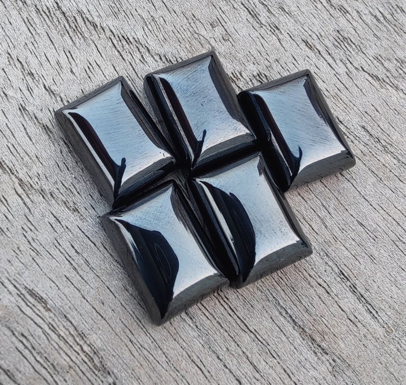 Natural Hematite Gun Metal Rectangle Cabochon 6x8mm To 20x25mm Loose Gemstone