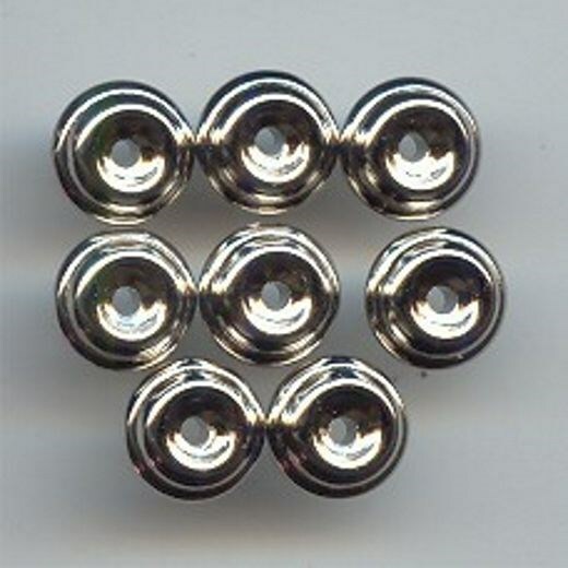 50 VINTAGE SILVER ACRYLIC 4x10mm. ROUND DISC SPACER BEADS 1758