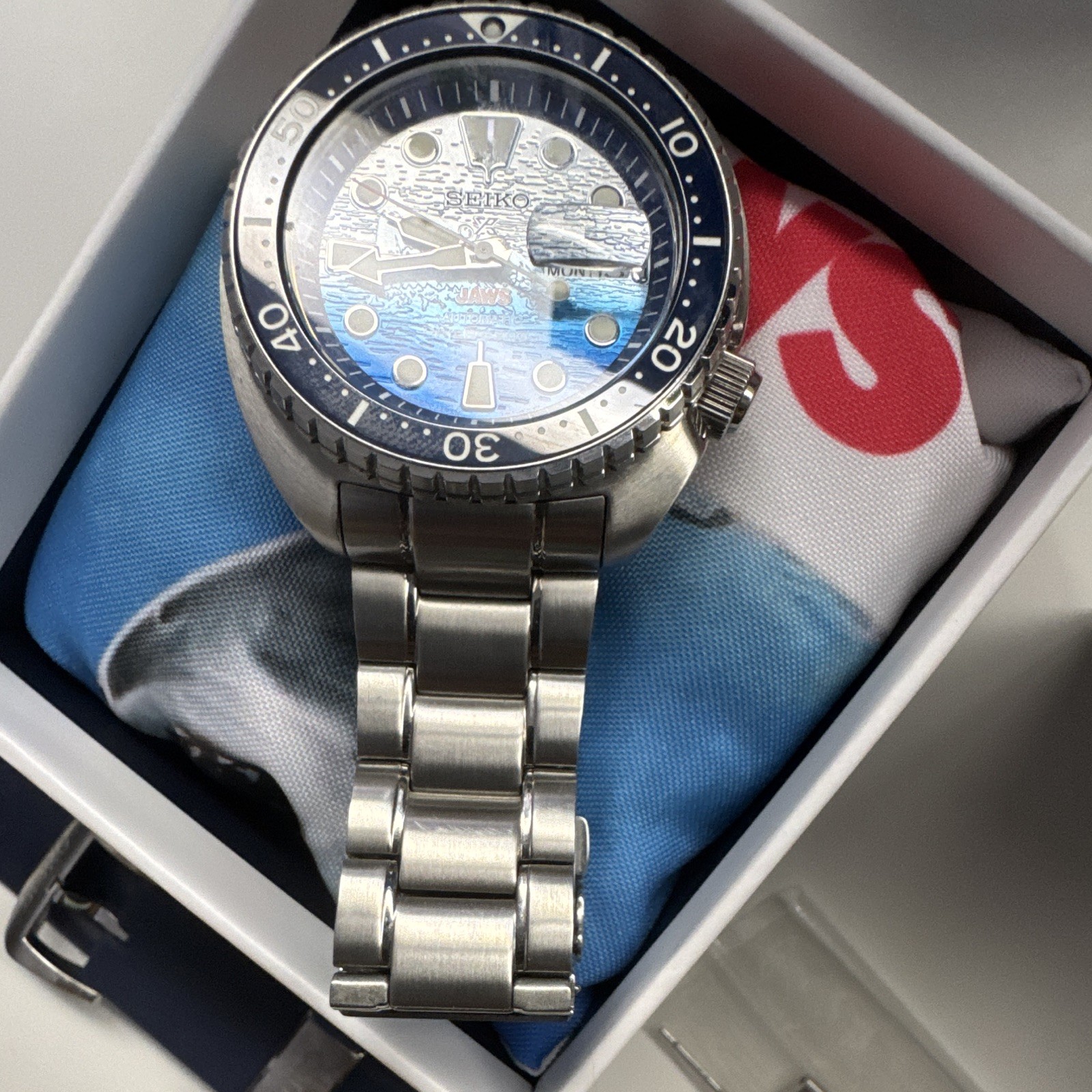 Seiko Prospex JAWS 50th Anniversary Auto Diver 200m 45mm Limited 2193 of 5000