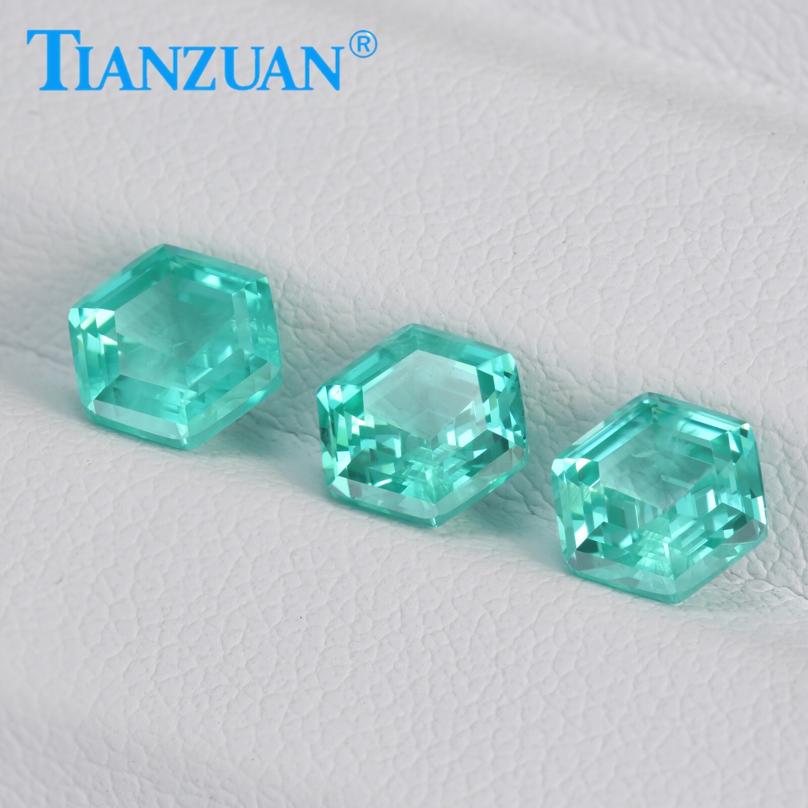 Hexagonal Shape YAG Paraiba Color Yttrium Aluminum Garnet Loose gemstone