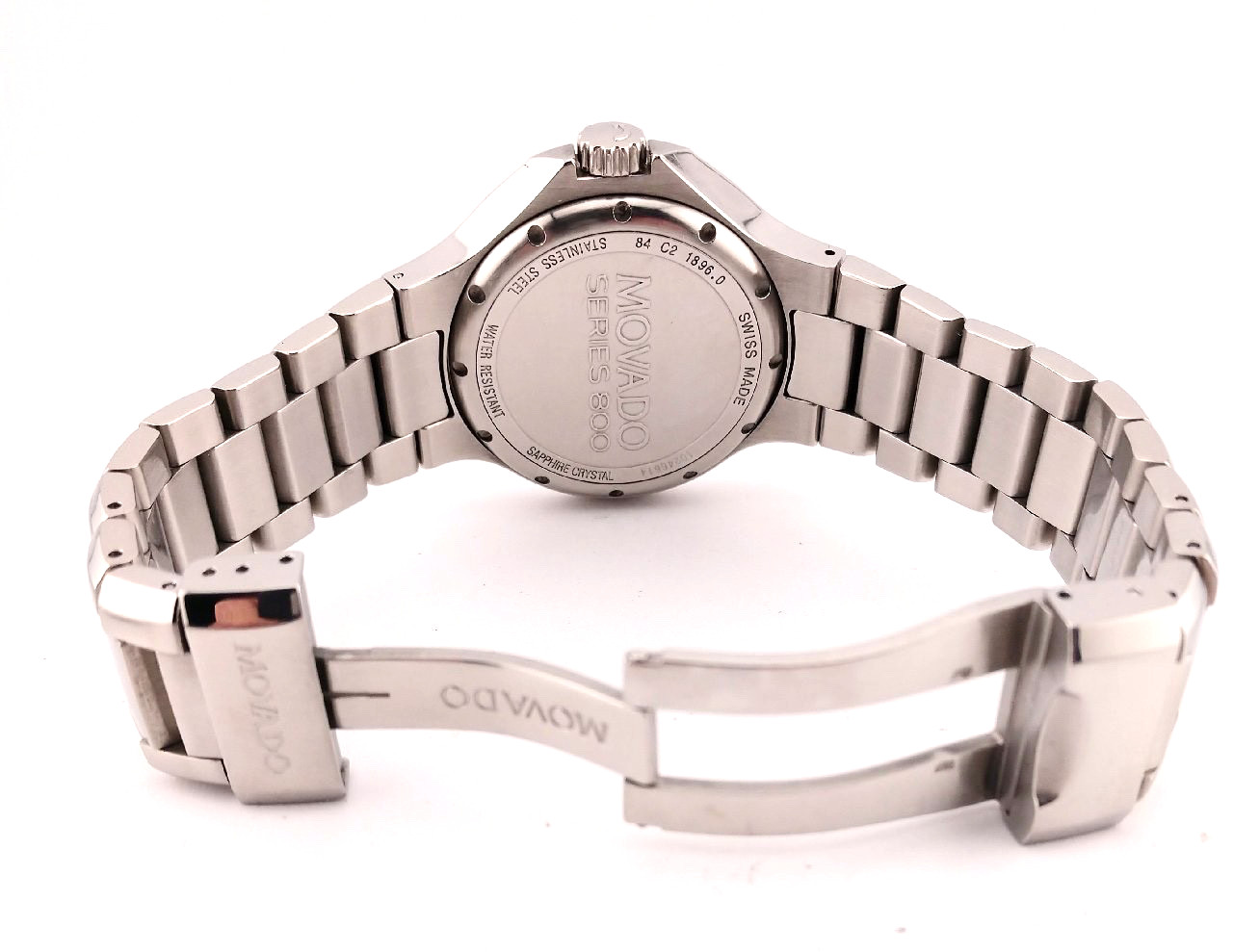 Movado Men’s Series 800 SS W/Black Dial; Model #84.C2.1896 ~ Excellent