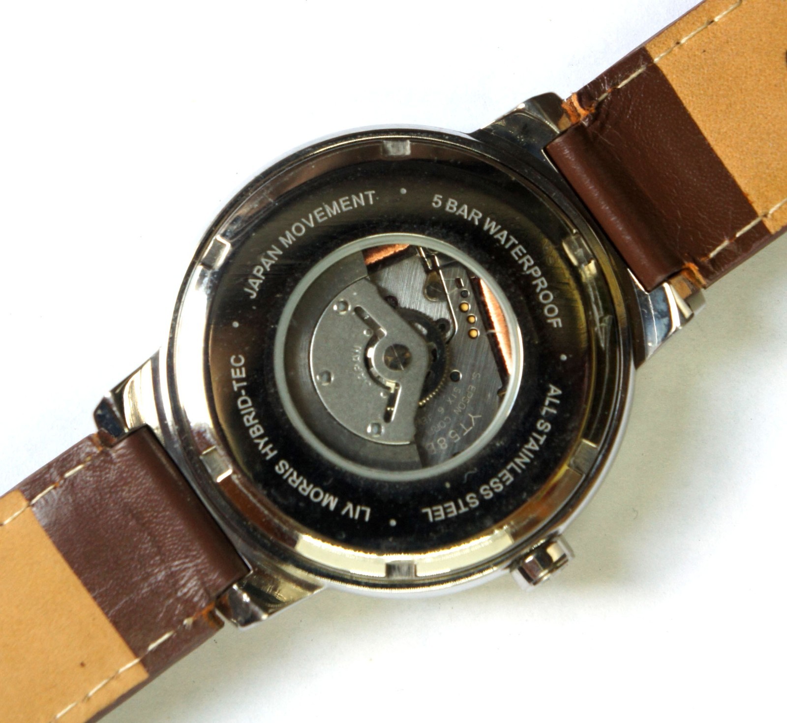 MINT! LIV MORRIS HYBRID TECH Men’s Wrist Watch Japan Autowind Movnt EPSON YT58B