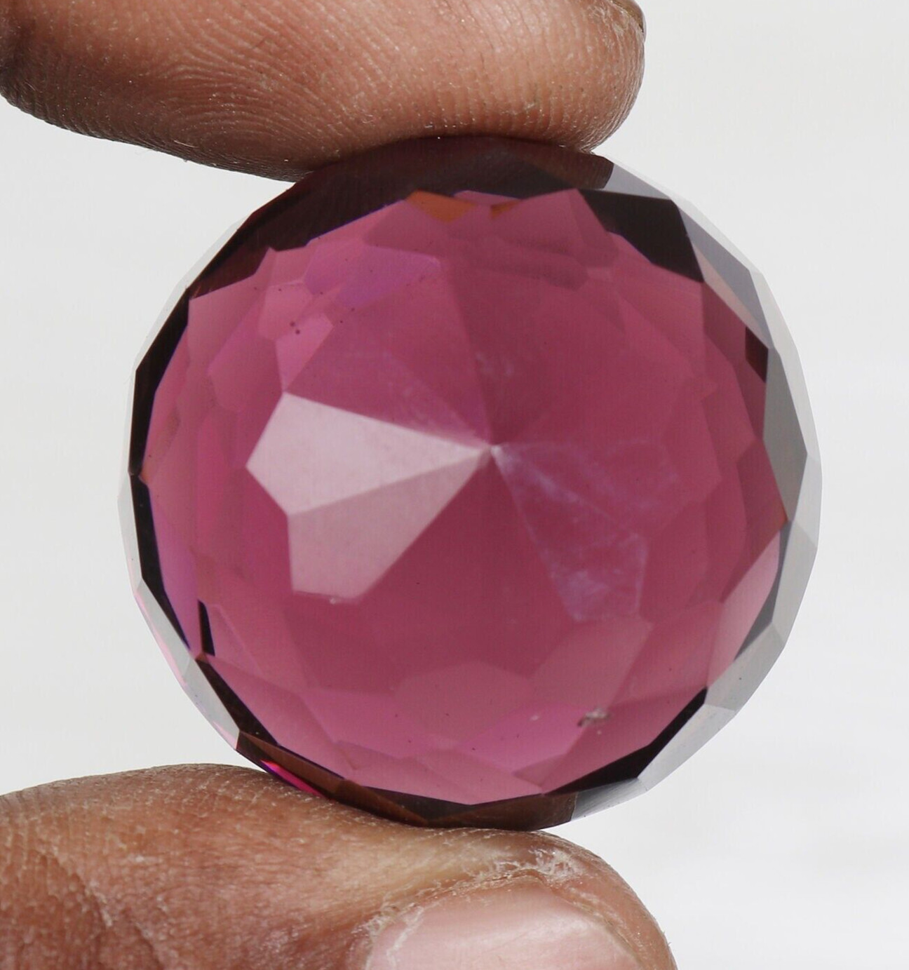 Large Purple Amethyst 21.85 Ct. Round Faceted Cut Loose Gemstone Gifts for Women