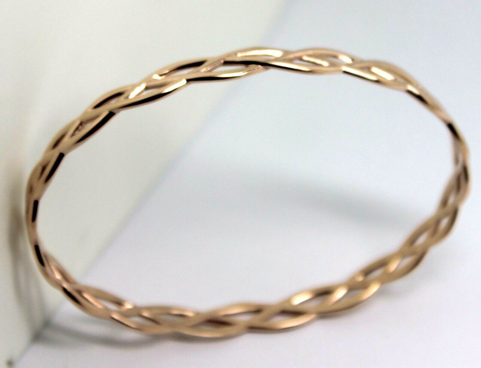 Kaedesigns Genuine 9ct 9k 375 Rose Gold Celtic Knot Oval Bangle 7.2cm X 5.2cm