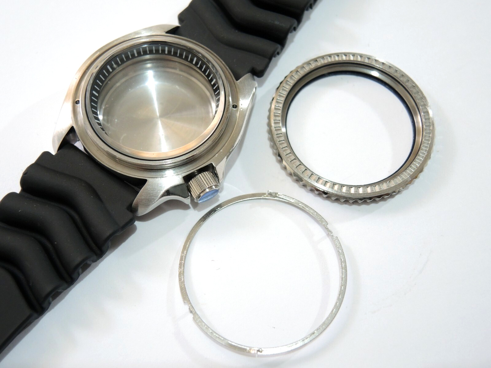 NEW STAINLESS PEPSI CASE,CROWN,DIAL,HANDS,STRAP LARGE DIVERS SKX007 (7S26-0020)