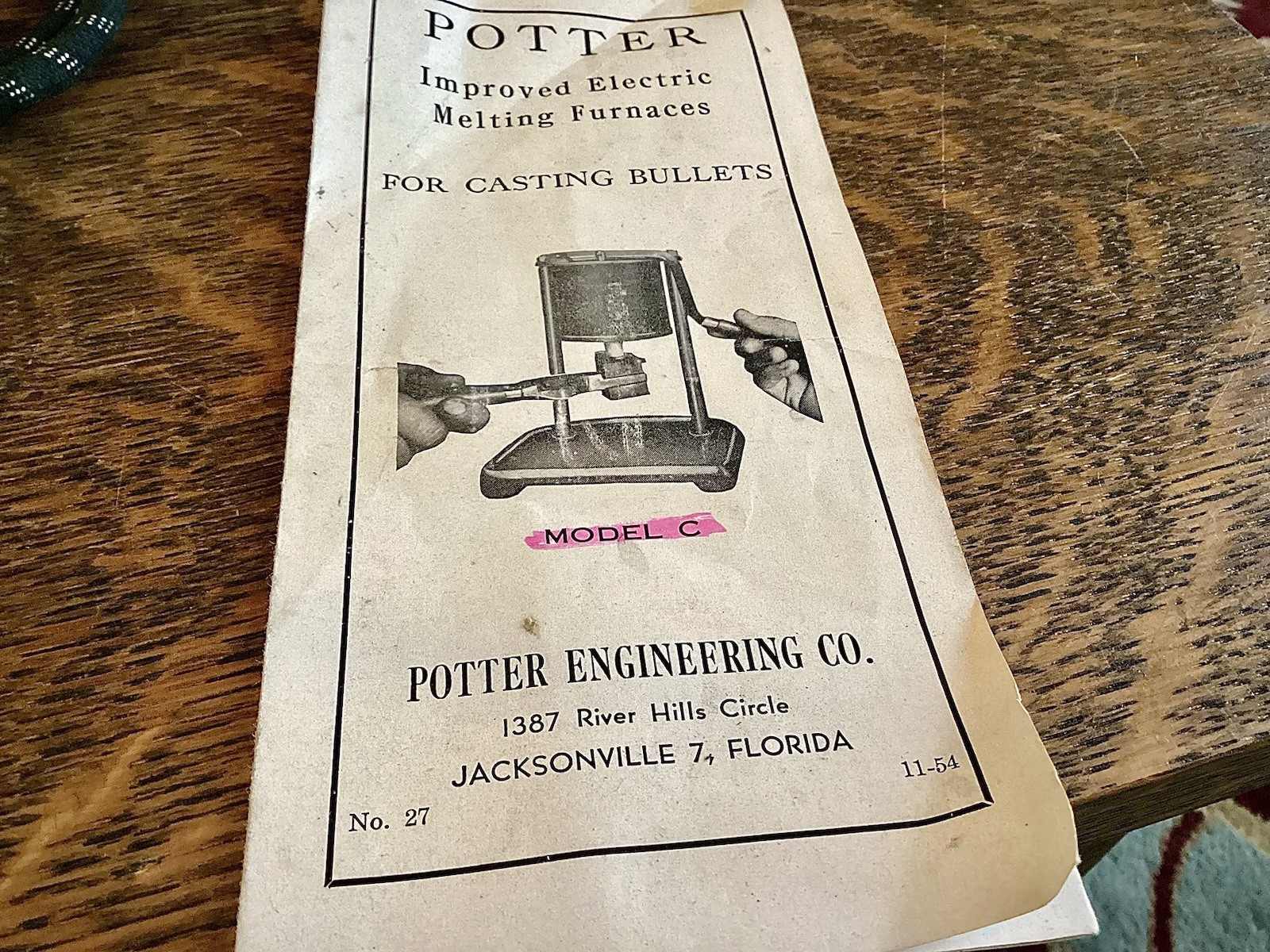 Potter Engineering Co. Electric Melting Furnace Model C for Bullet Casting