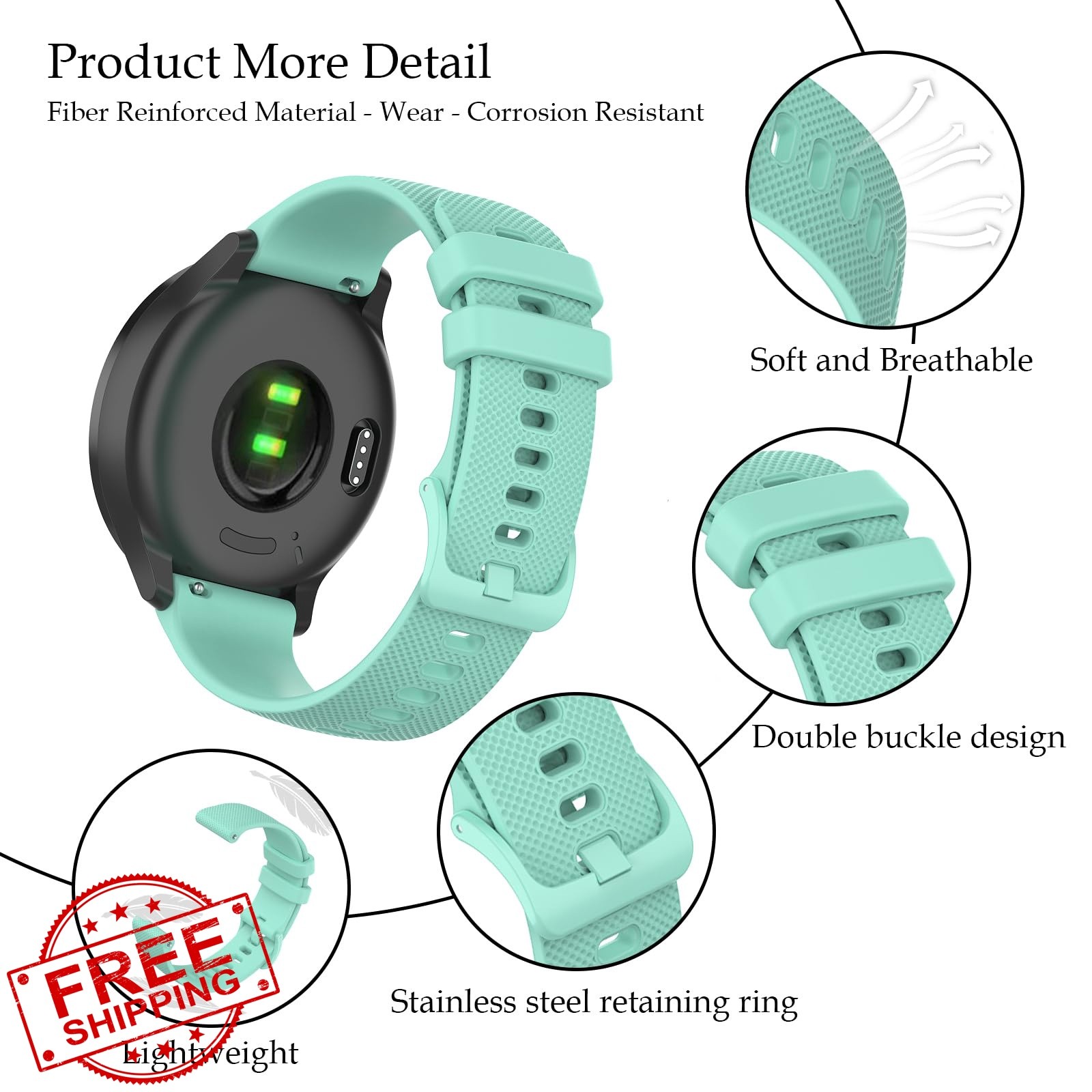 TopPerfekt Watch Band Compatible with Garmin Venu 4 45mm/Venu 3/Venu 2/Foreru…