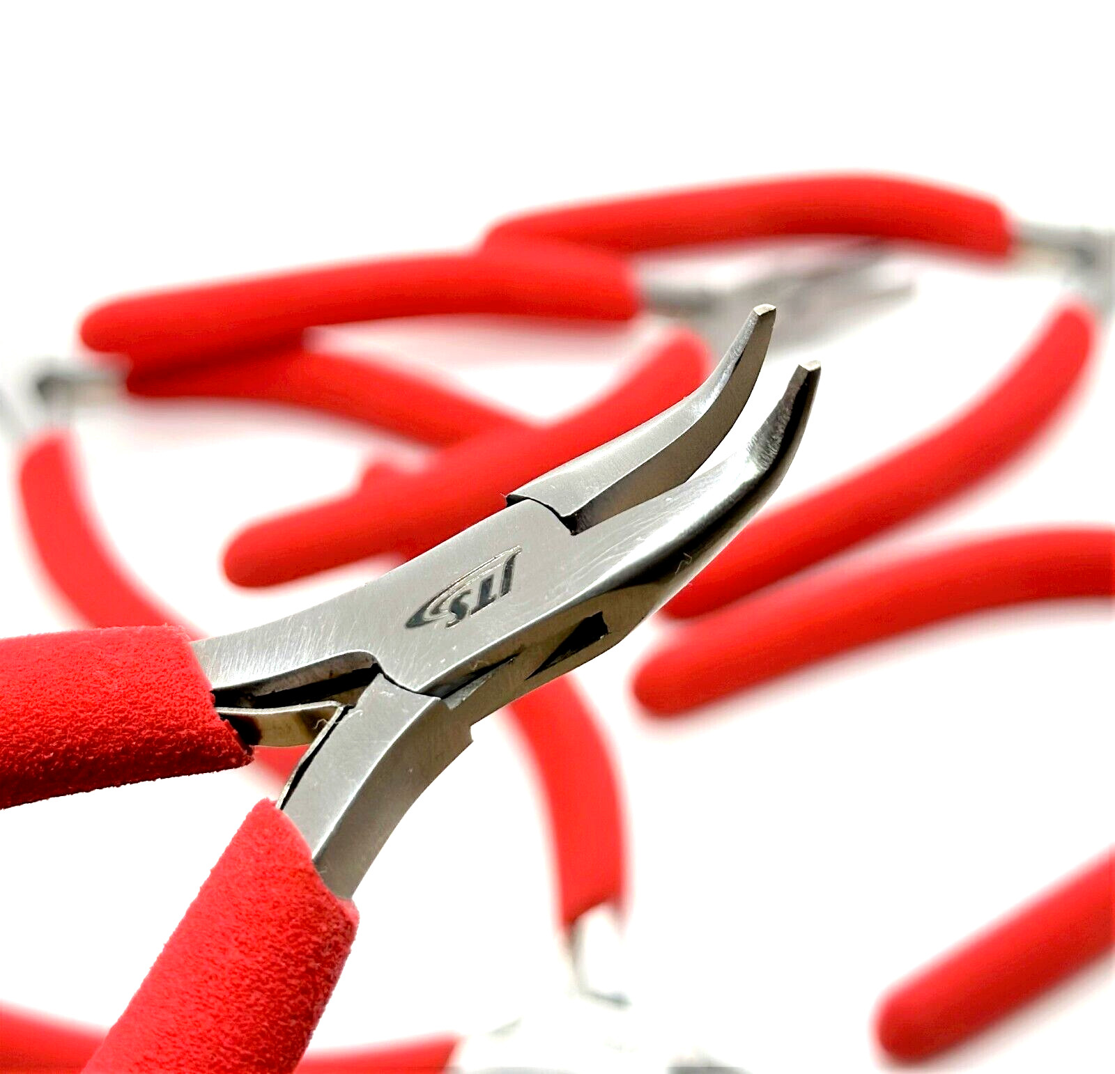 148mm Bent Nose Pliers Foam Handles Ergonomic Wire Wrapping Jewelry Making Tool