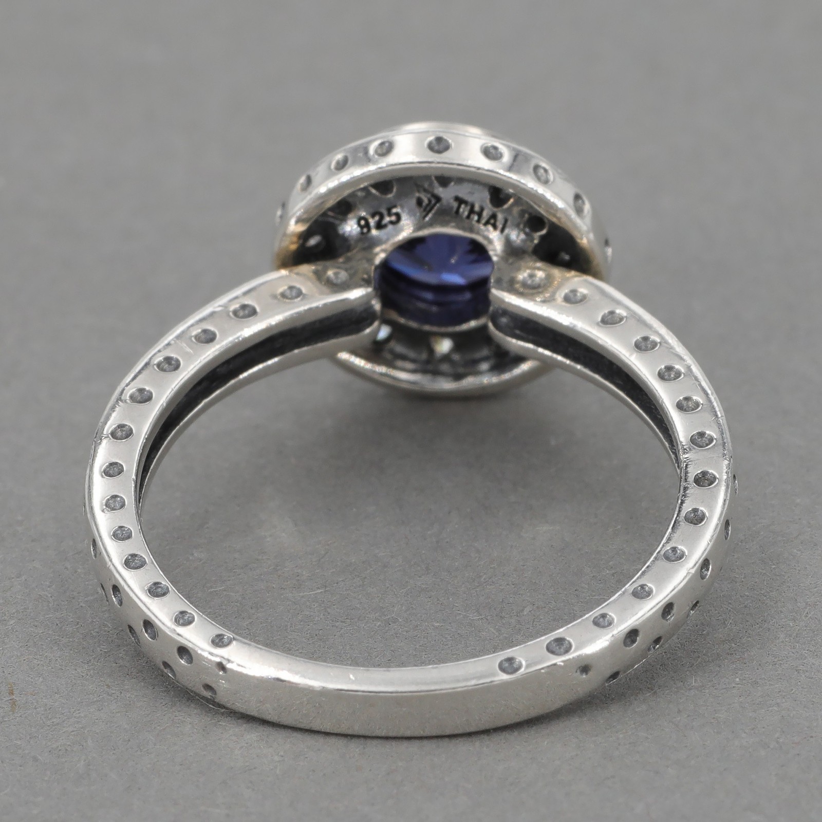 Retired Silpada Sterling Silver AZURE ALLURE Violet CZ Halo Ring R2806 Snug Sz 6