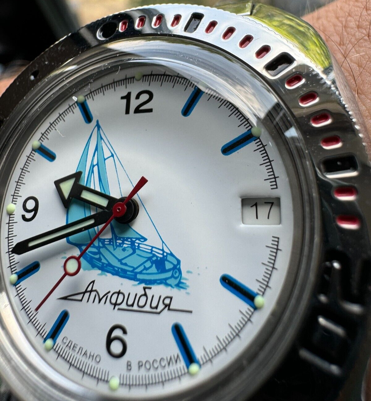 Vostok Amphibia 710615 Watch Divers Scuba Mechanical Automatic USA SELLER