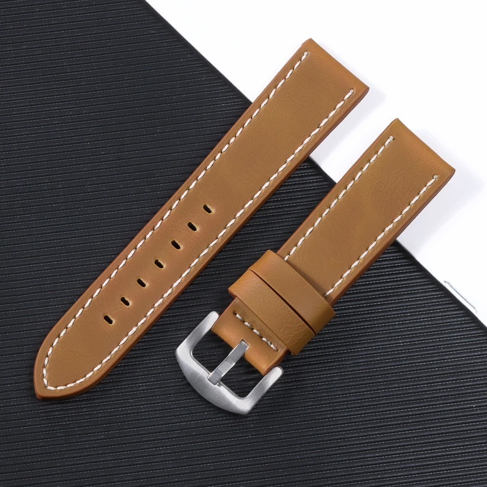 High Quality Leather Watch Band Straps mens stitched Wristband 18 20 22 24mm