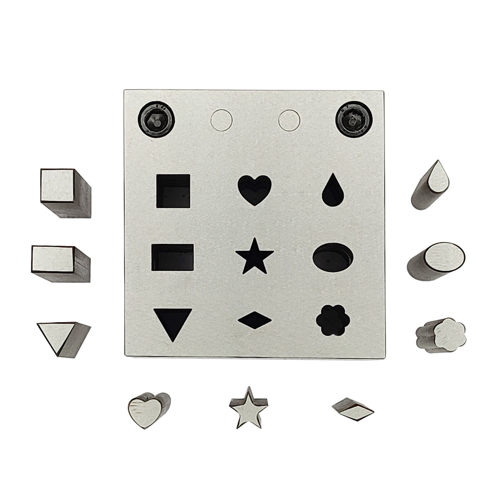 Multi Shape Disc Cutter with Set of 9 Punches- Flower, Heart, Teardrop
