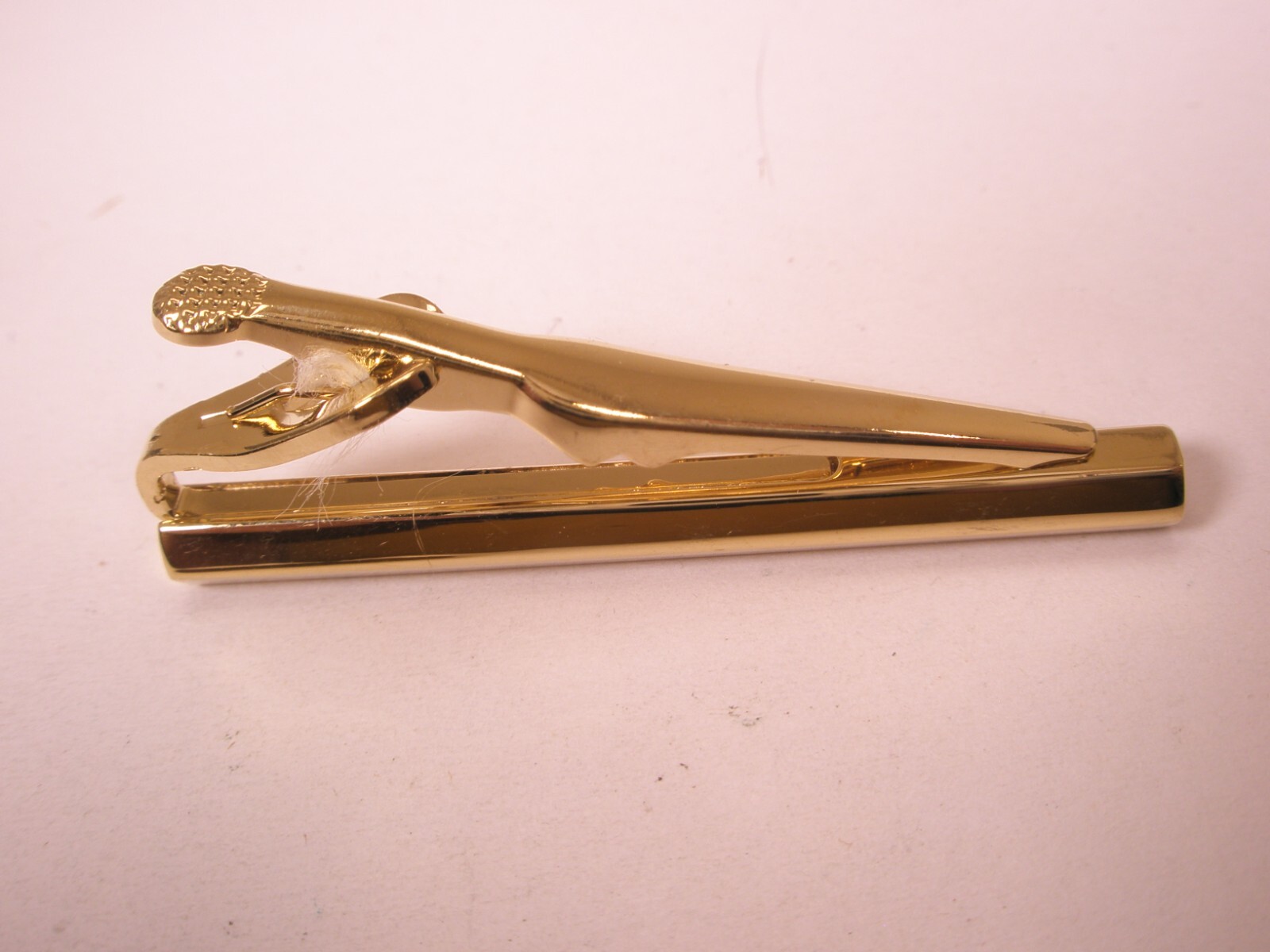 1-7/8″ Hexagon Hex Key Thin Design Gold Tone Quality Vintage Tie Bar Clip
