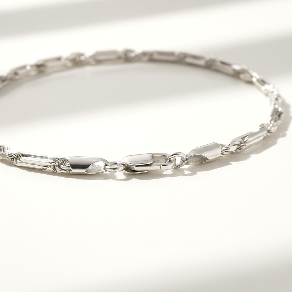 Solid 925 Sterling Silver 4.5mm6.5mm Figarope Chain Milano Italian Bracelet 7″8″