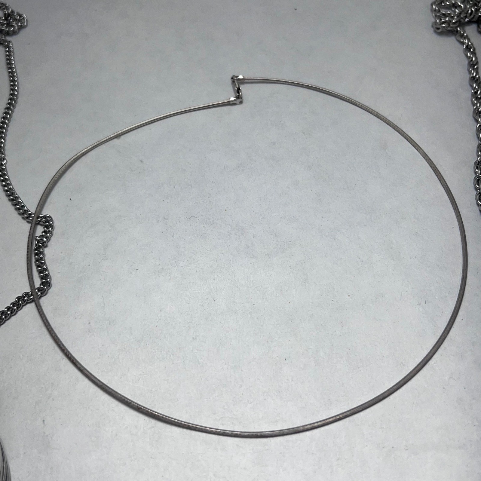 Silver Tone Statement Jewelry Tassel Multi Ring Knot Necklace Hair Slide