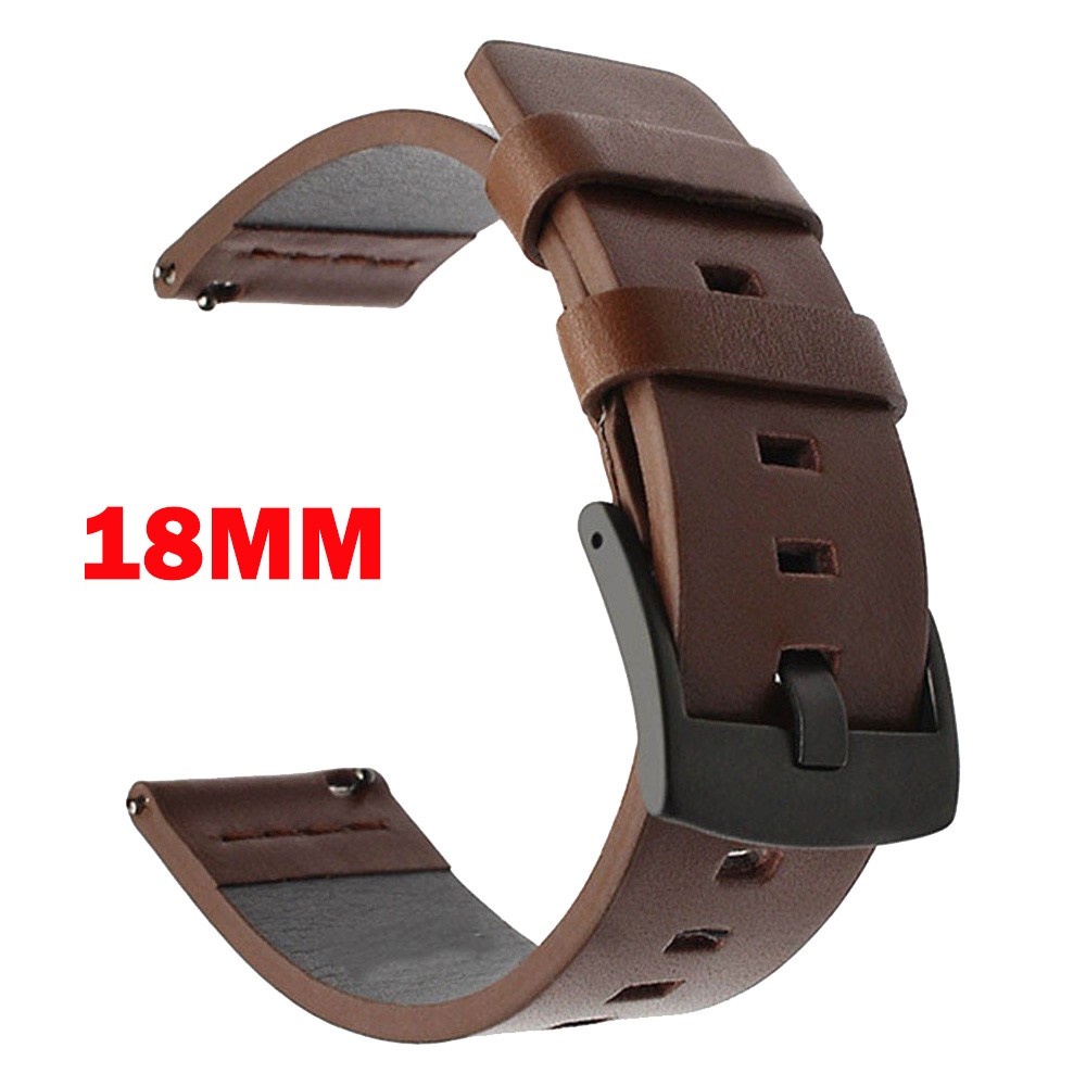 1Pc 18mm Microfiber Leather Brown Watch Band Wrist Strap Quick Release US