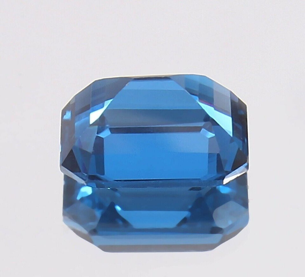 A++ London Blue Topaz Natural 14-15 Ct Radiant Cut Loose EGL Certified Gemstone