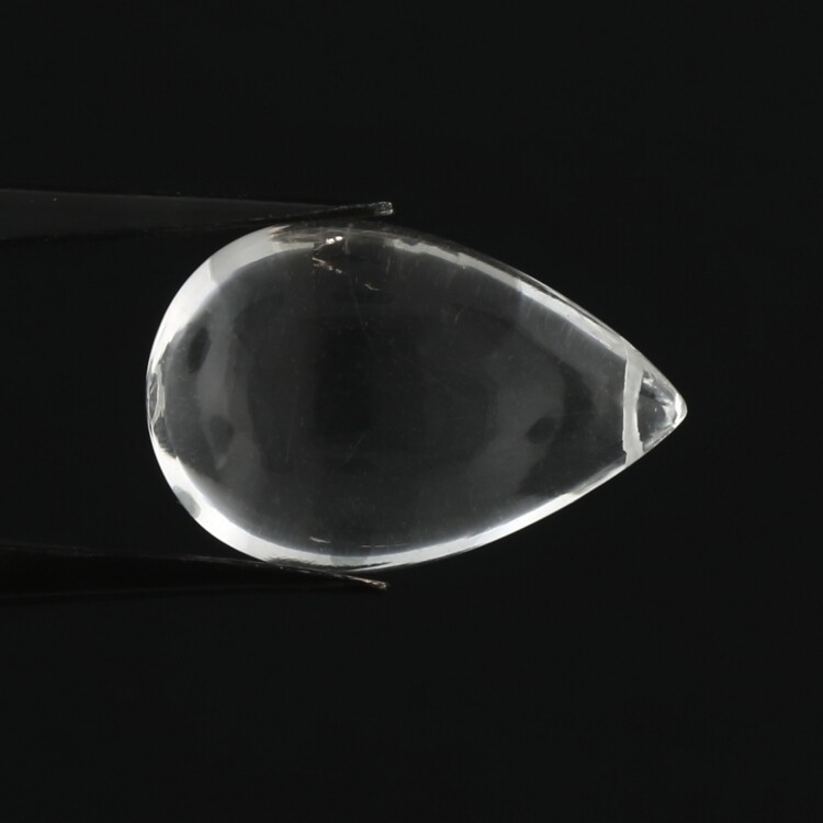 DIAMOND QUARTZ 20 x 13 MM ALMOND SHAPE SIDE DRILLED NATURAL F-3587