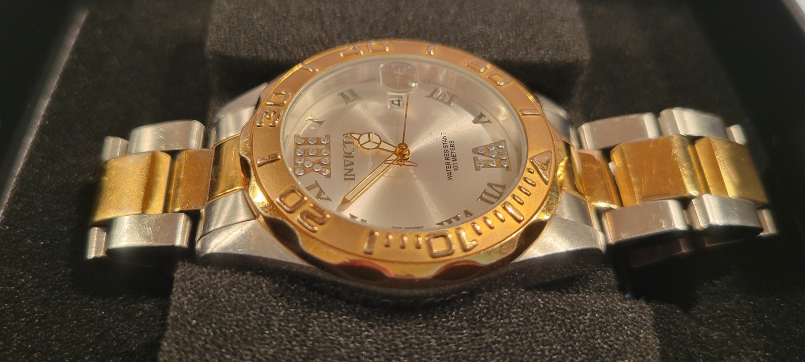 Invicta Pro Divers Watch Links Parts or Repair Two-tone w/ new case box
