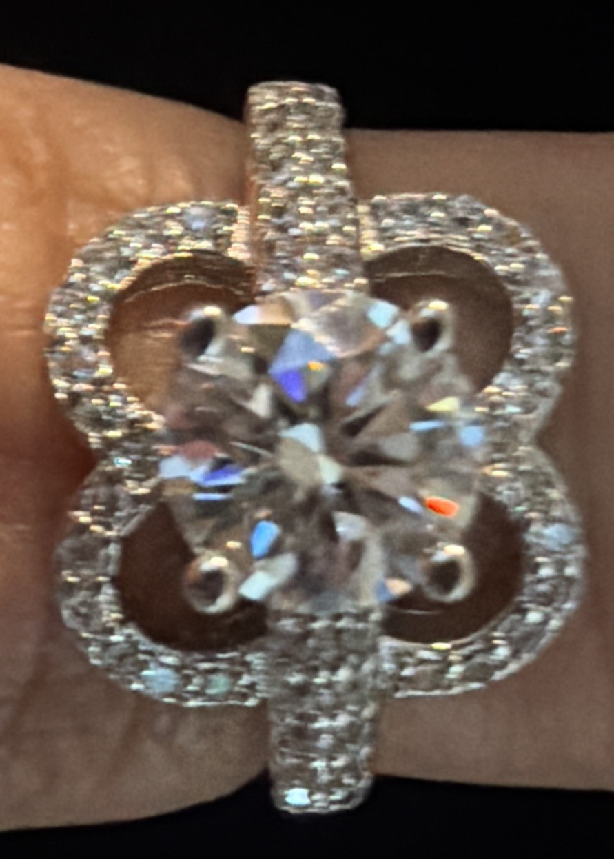 1CT Mauboussin Chance of Love Moissanite Ring Size 6 #N153 SS925 New N Gift Bag