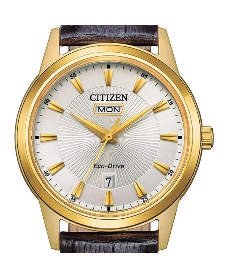 CITIZEN Men Analog Eco-Drive Casual Watch Classic Dress Silver Dial Waterproof R