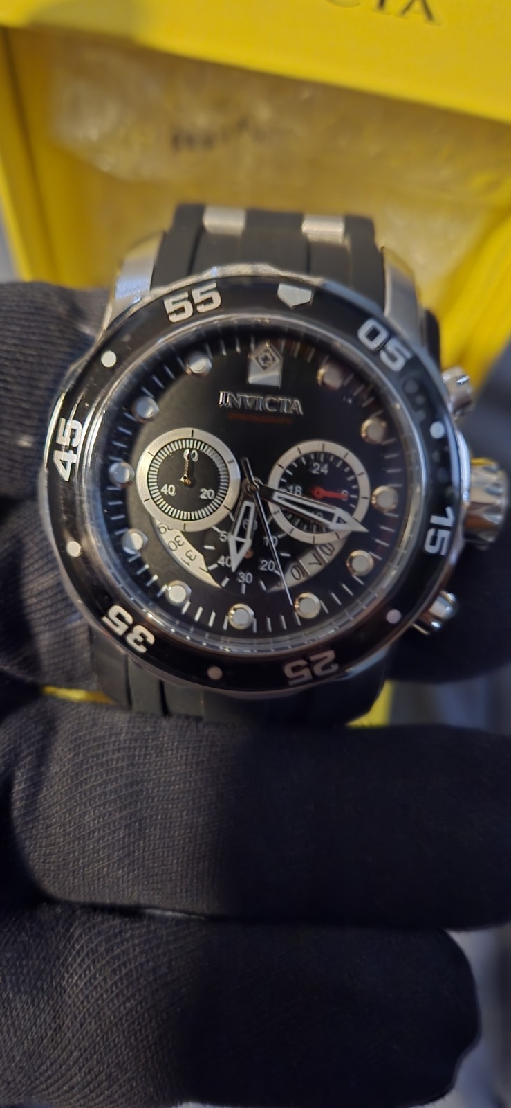 BRAND NEW! Invicta Pro Diver SCUBA Watch – 48mm. Steel, Black (6977)