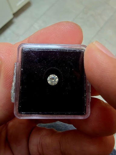 0.28 CT Natural Diamond Solitaire Round Brilliant SI1 Light Greenish Yellow IGR