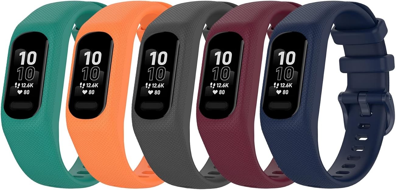 5 Pack Bands for Garmin Vivosmart 5 Band, Sport Colourful Strap for GarminSma…