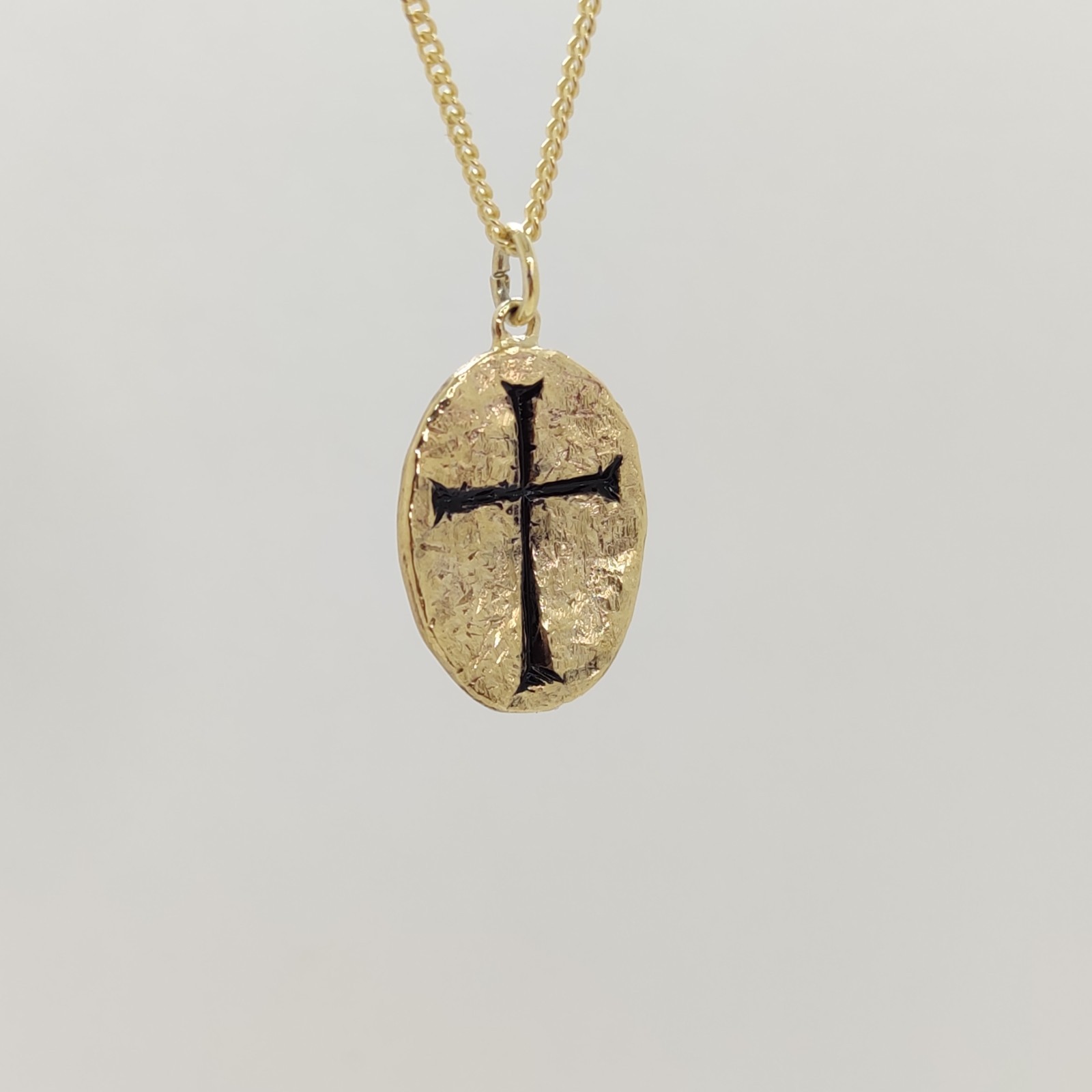 Templar Cross Pendant 925 Silver Gold Filled Men Jewelry