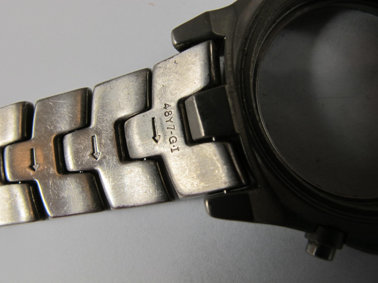 Seiko Kinetic Titanium 5M62-0C90 Watch 18mm Bracelet 48Y7