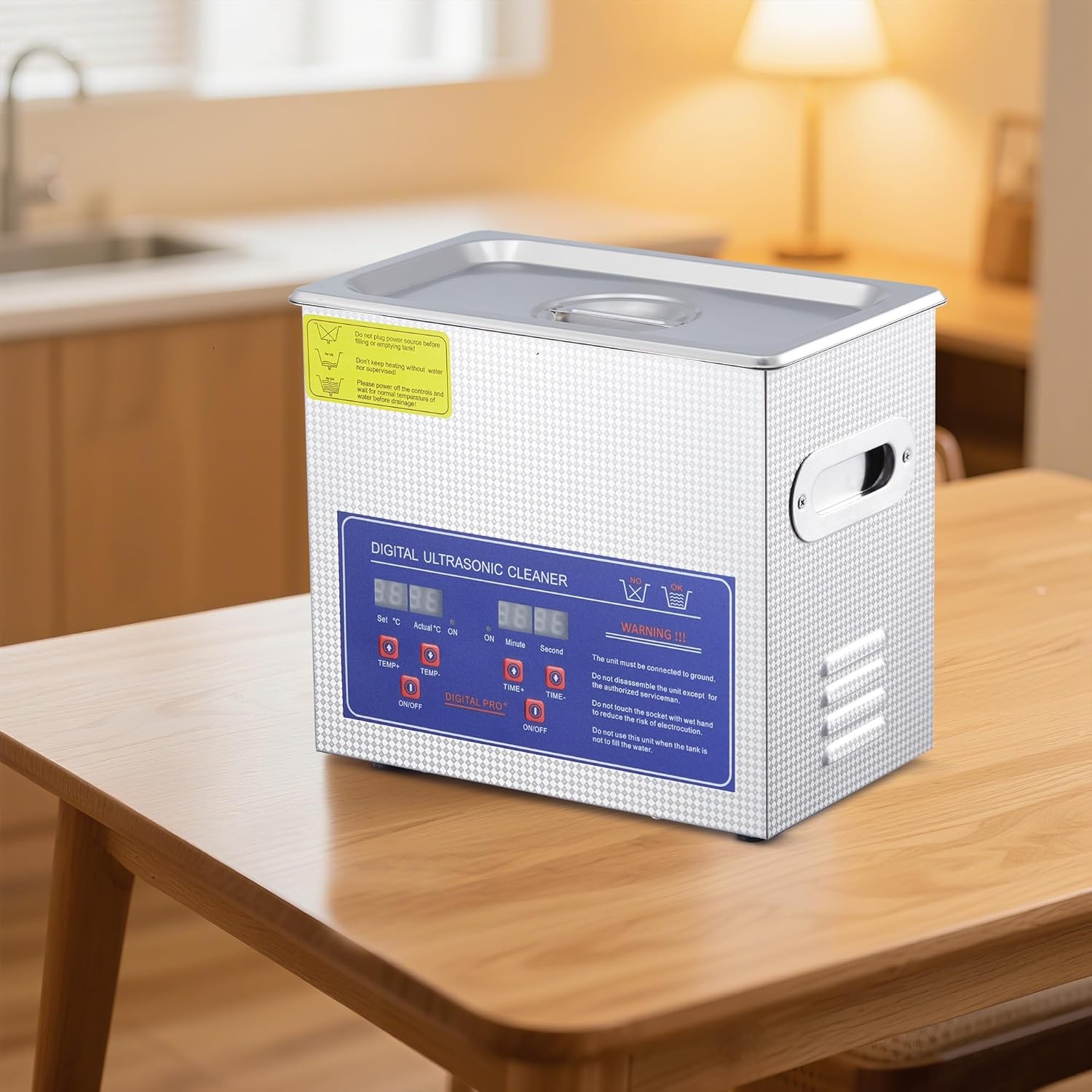 3.2L Professional Ultrasonic Cleaner with Degas, 120W 40kHz Digital for Jewelry