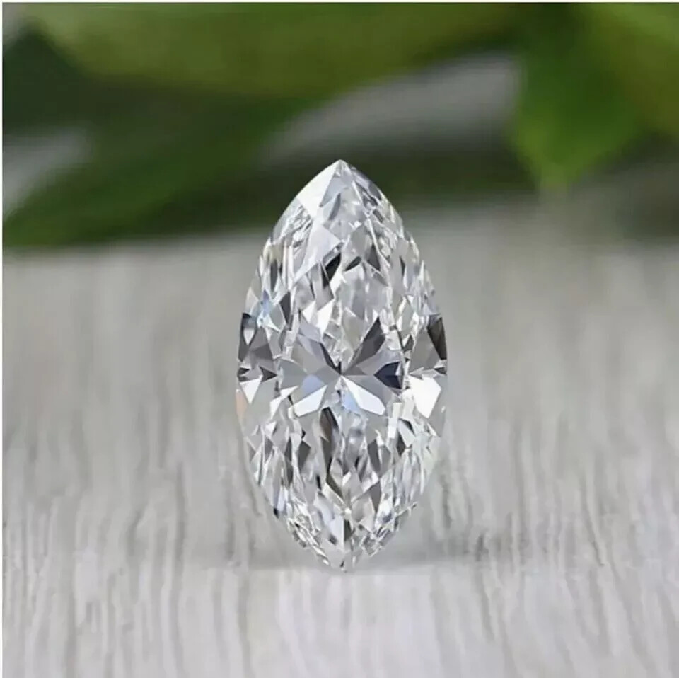 5 Pcs Loose CVD Lab Grown Diamond 3×5 mm Marquise D color, FL CLARITY Certified